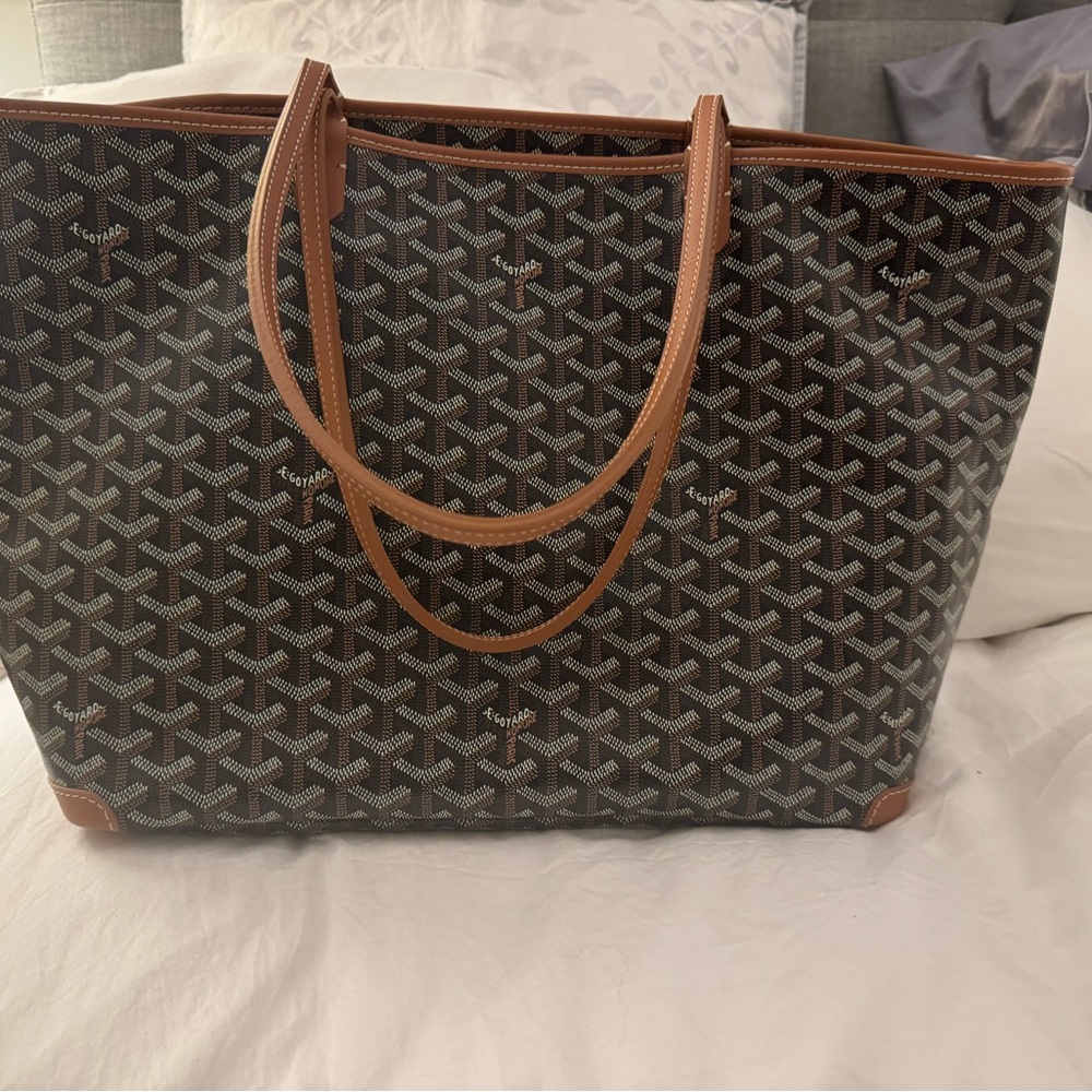 Goyard Artois MM Black and Brown Tote Bag